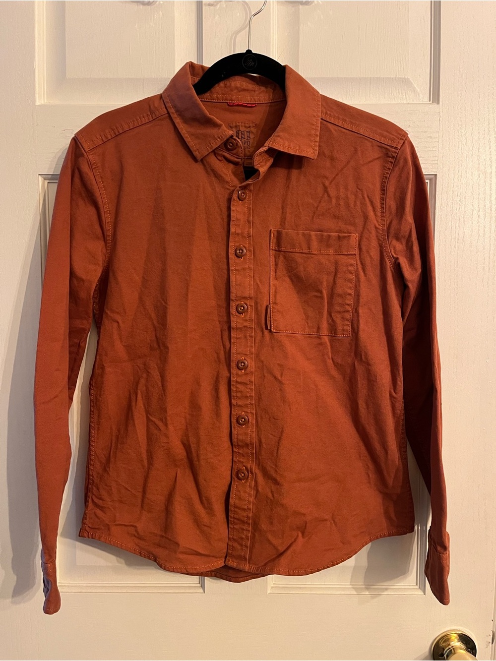 Topo Designs Women’s Button-Down Shirt in Rust